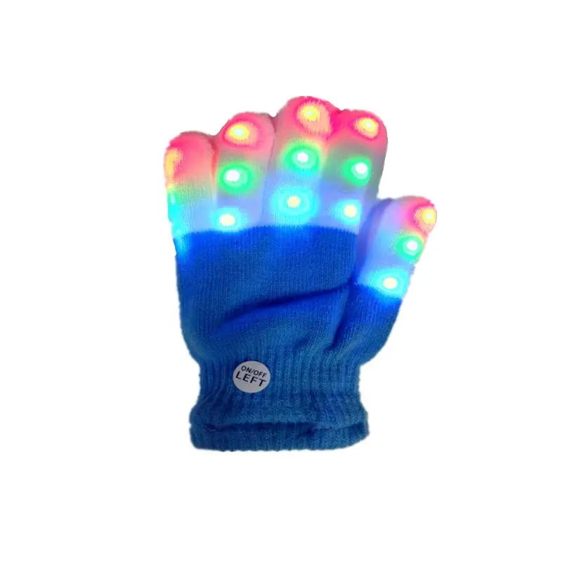 Детский светодиодный светильник для пальцев, 6 режимов, мигающий светодиодный, теплые перчатки P31B - Цвет: C