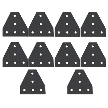 

10PCS 3D Printer Aluminum T Shaped 5 Hole 60x60x4mm Joining Plate for 2020 v-slot/T-slot Aluminum Extrusion