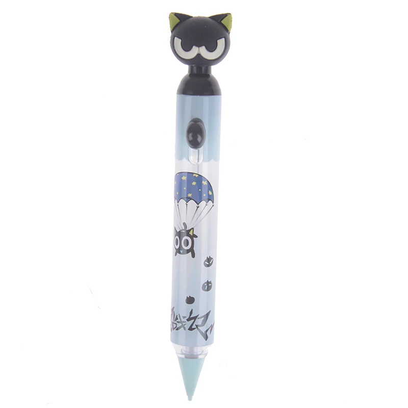 

2 Pcs Cartoon Cat Side Press Mechanical Pencil Cute 0.5 mm Pencil Automatic Pen For Kid School Office Supplies