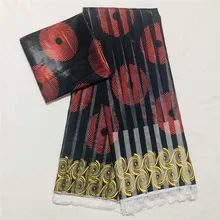 Африканская восковая лента, Шелковый воск, Анкара,, атласная ткань, 4 Ярда, audel/modell, хлопковая ткань для платья+ 2 ярда, шифон, XM122621