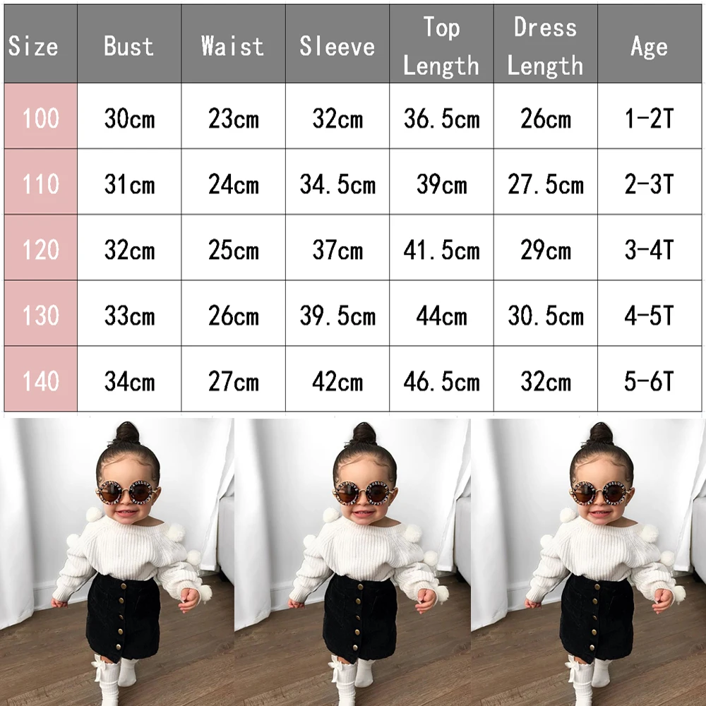 Теплые вязаные свитера с длинными рукавами для маленьких девочек+ юбки на пуговицах, комплекты одежды зимняя одежда принцессы для девочек