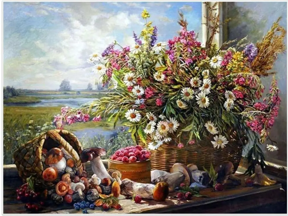 Картина для вышивки стразами цветы | Дом и сад