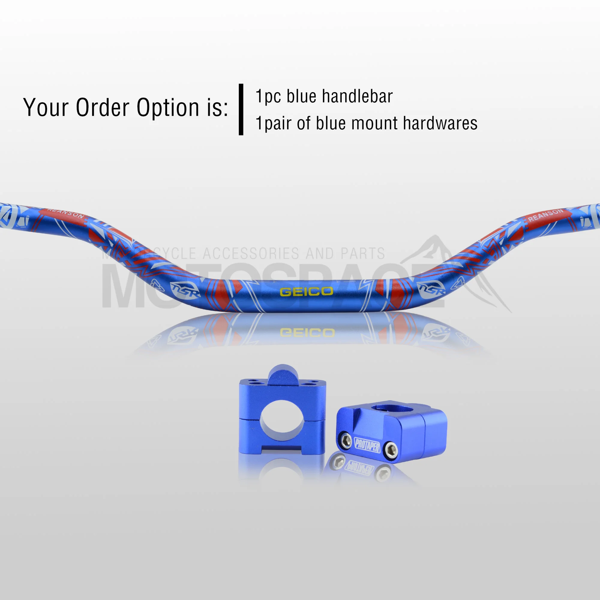 Blue Combo2 Руль для Pro Taper Pack Bar 1-1/" Phantasy ручка бар колодки ручки Pit Pro Гонки Грязь велосипед ямы мотоцикл с адаптер cnc - Цвет: Blue Combo2