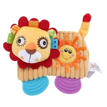 

Cute Lion Stuffed Plush Animal Dolls Toy Soft Sooth Towel For Baby Appease Towels Rattles Early Development Rattles Toys