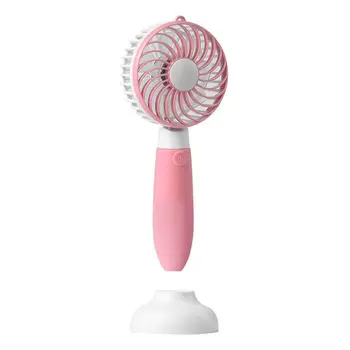 

Hot Portable Windmill USB Rechargeable Mini Fan 3-Speed Handheld Fan Desktop Fan (pink)