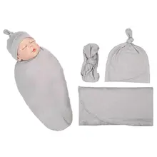 3 шт./компл. матери и ребенка поставки детские пеленки для новорожденных Обёрточная бумага Кепки головная повязка фото реквизит для фотосессии Одеяло шляпа