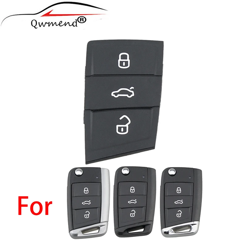 QWMEND Replacement 3 Buttons Smart Car Key for Golf 7 4 5 Mk4 6 For Skoda Octavia For Seat Leon Ibiza Altea