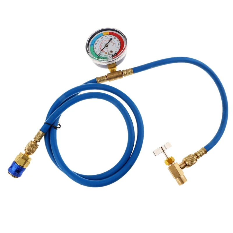 A/C R134A Refrigerant Recharge Hose Low Pressure Gauge Easy Opener Car Air Conditioning Port Can Tap Valve Bottle Adapter | Автомобили и