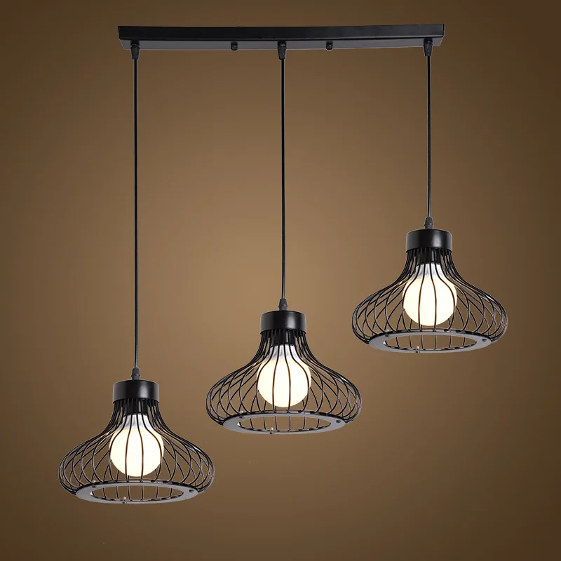 

Nordic Iron Lamp Restaurant Personality Retro Hanglamp Loft Coffee Shop Creative Small Bar Lighting Industrial Chandelier