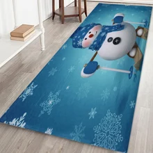 С изображениями Санта-Клауса и снеговика, мягкий коралловый флис ковры Противоскользящий моющийся ковер