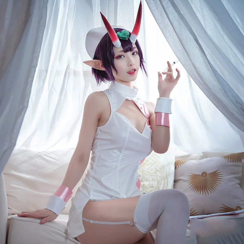 Аниме! Fate/Grand Order Shuten douji Ibaraki Doji Неквалифицированная кожаная форма для медсестры
