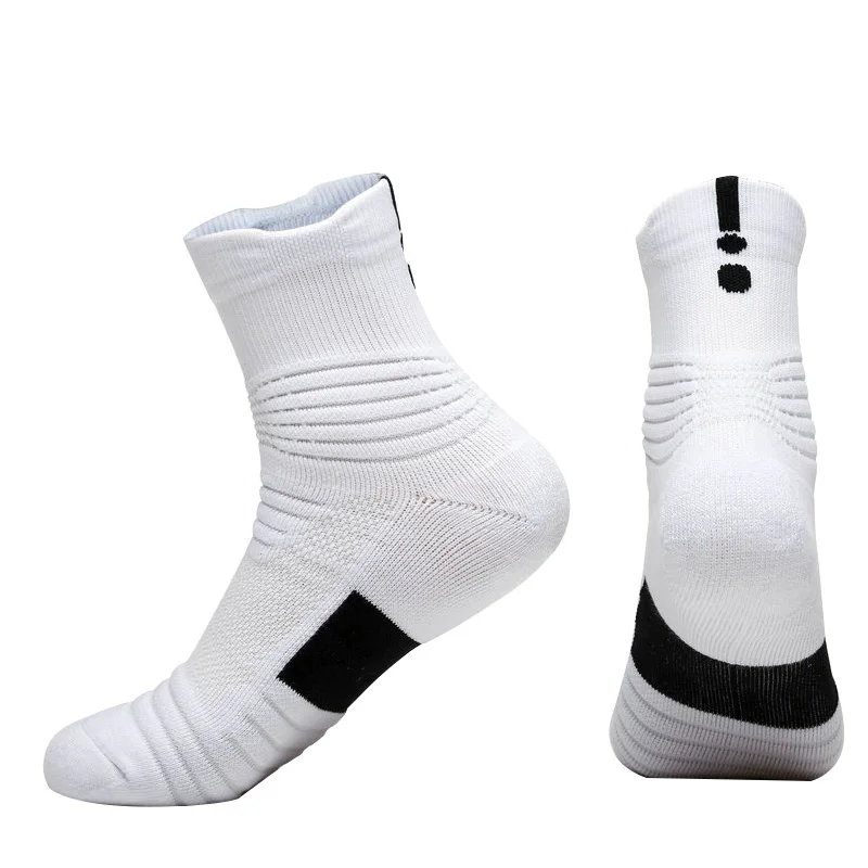 Спортивные носки мужские профессиональные баскетбольное полотенце для бега противоскользящие спортивные дышащие хлопковые носки для походов - Цвет: W