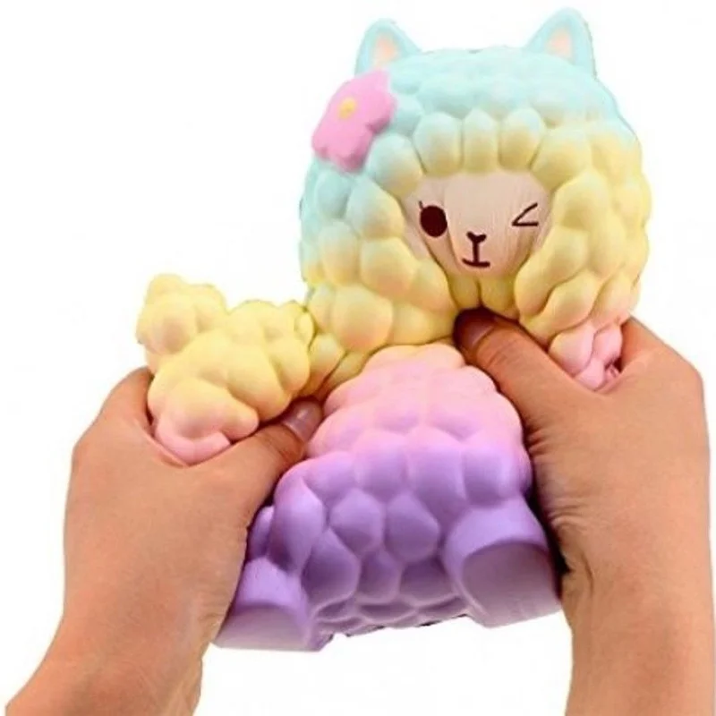 Jumbo Sheep Squishy Cute Alpaca Galaxy Decompression Toys Super Slow Rising Scented Fun Occur Animal Toys afbeelding