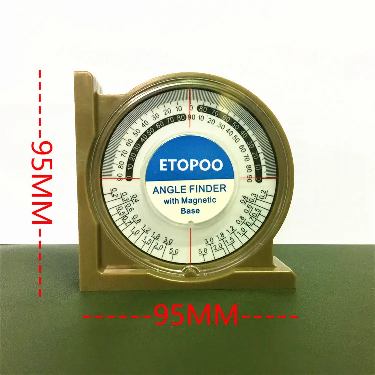 perfk Slope Inclinometer Angle Finder Protractor Level Meter Clinometer Gauge Magnetic