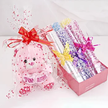 

100Pcs/Pack Small Cute Plastic Bag Heart Pattern Wedding Birthday Party Favor Cookie Candy Gift Packaging OPP Bags