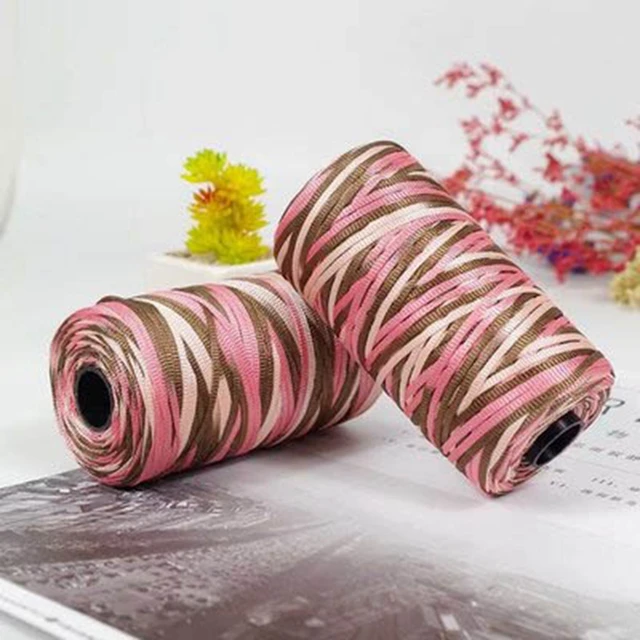 100g/reel  New Summer Crochet Yarn Satin Webbing Designed Blended Fancy Yarn for DIY Hat Handbag Thick Yarn 30