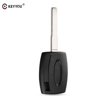 

KEYYOU 10pcs/lot Transponder Key case shell for Ford Fiesta Mondeo Focus C-Max S-Max Galaxy Kuga HU101 Free shipping