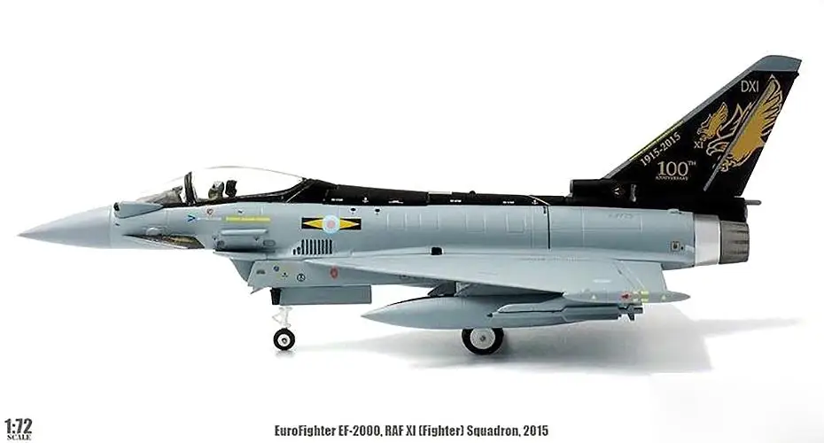 JC Крылья Королевский AF EuroFighter EF-2000 № 11 эскадрилья 1/72 литой под давлением модель самолета