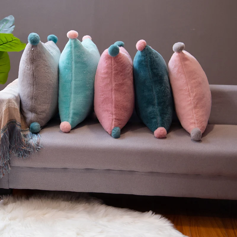 

40cm/50cm Nordic Style Soft Cushion Fashion Simple Triangular Stuffed Pillow Square Shape Back Cushion Home Decor Gifts For Girl
