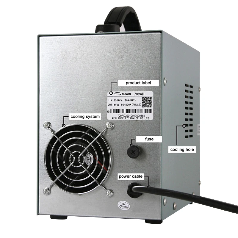 SUNKKO 709AD Spot Welder 2.2KW High Power Digital Display Pulse Spot Welding Machine Handheld Pen For 18650 Lithium Battery Weld
