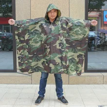 Открытый охотничий Камуфляжный военный плащ, одежда для взрослых, пончо, джунгли, камуфляж, полиэстер, Пешие прогулки, альпинизм
