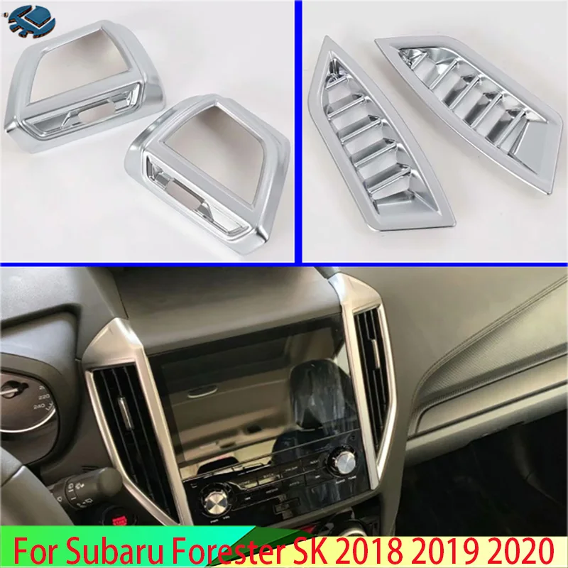 

For Subaru Forester SK 2018-2020 Car Accessories Air Vent Outlet Cover Dashboard Trim Bezel Frame Molding Garnish Accent Styling