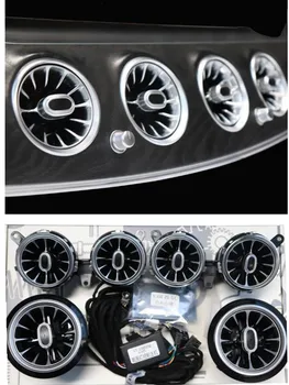 

LED turbine air vent Car air condition vent decoration ambient light lamp For benz A /C /E/ GLC/ CLA class W205 W213 X253 W117