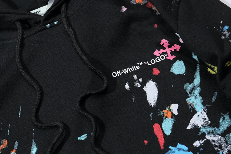 Фейерверк 19ss Off-White OW мужские и женские модели влюбленных осень зима хлопок мода уличная куртка с капюшоном Толстовка