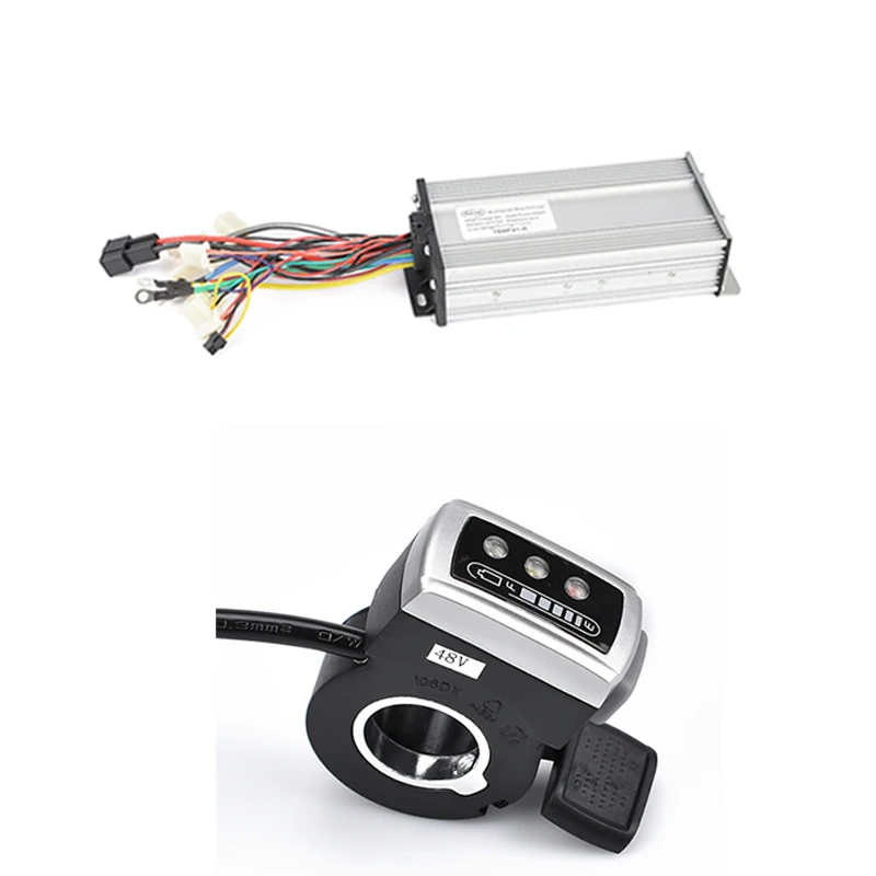 

Speed Controller For 12Mosfet 48V 1000W Brushless Motor Controllers with Thumb Throttle Electric Bicycle Scooter Accessories