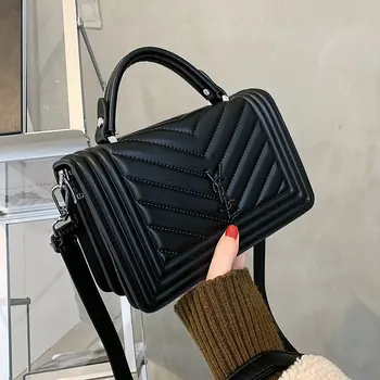

2020 luxurious Fashion Brand Women Bag soft PU Leather Messenger Bag Designer Chain Shoulder Crossbody Bag Handbag Bolso Mujer