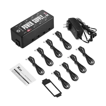 

Xvive V19 Guitar Effects Compact Size Power Supply Station 8 Isolated DC Outputs for 9V 18V Guitar Effects with Power Cables