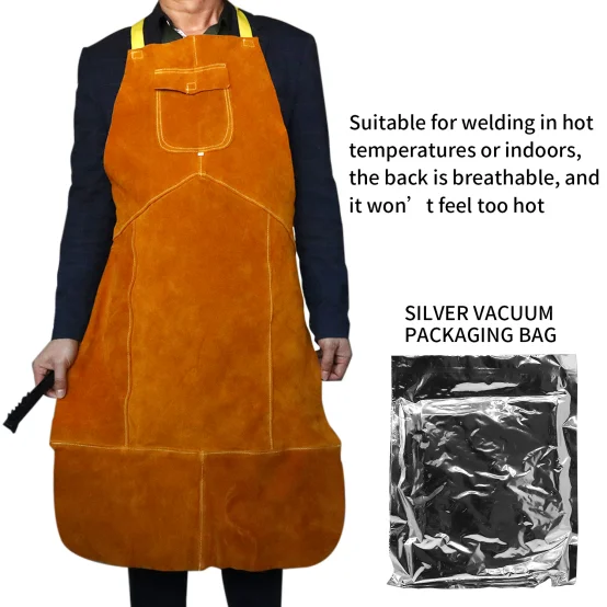 Mandil Delantal de soldadura de cuero completo protector de pecho y muslos