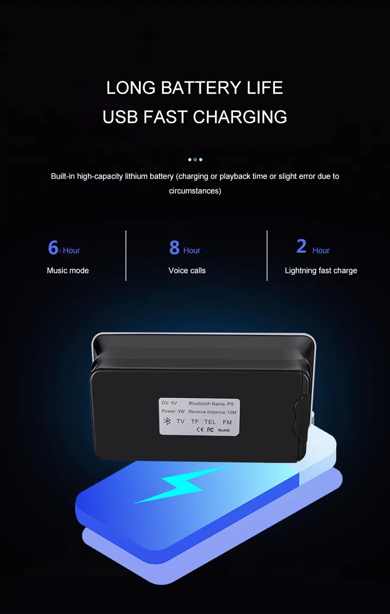 Resto Bluetooth 5,0 динамик для прослушивания музыки голосовые звонки Hi-Fi стерео тв видео плеер HD Мобильный телефон Стенты 3D экран радио