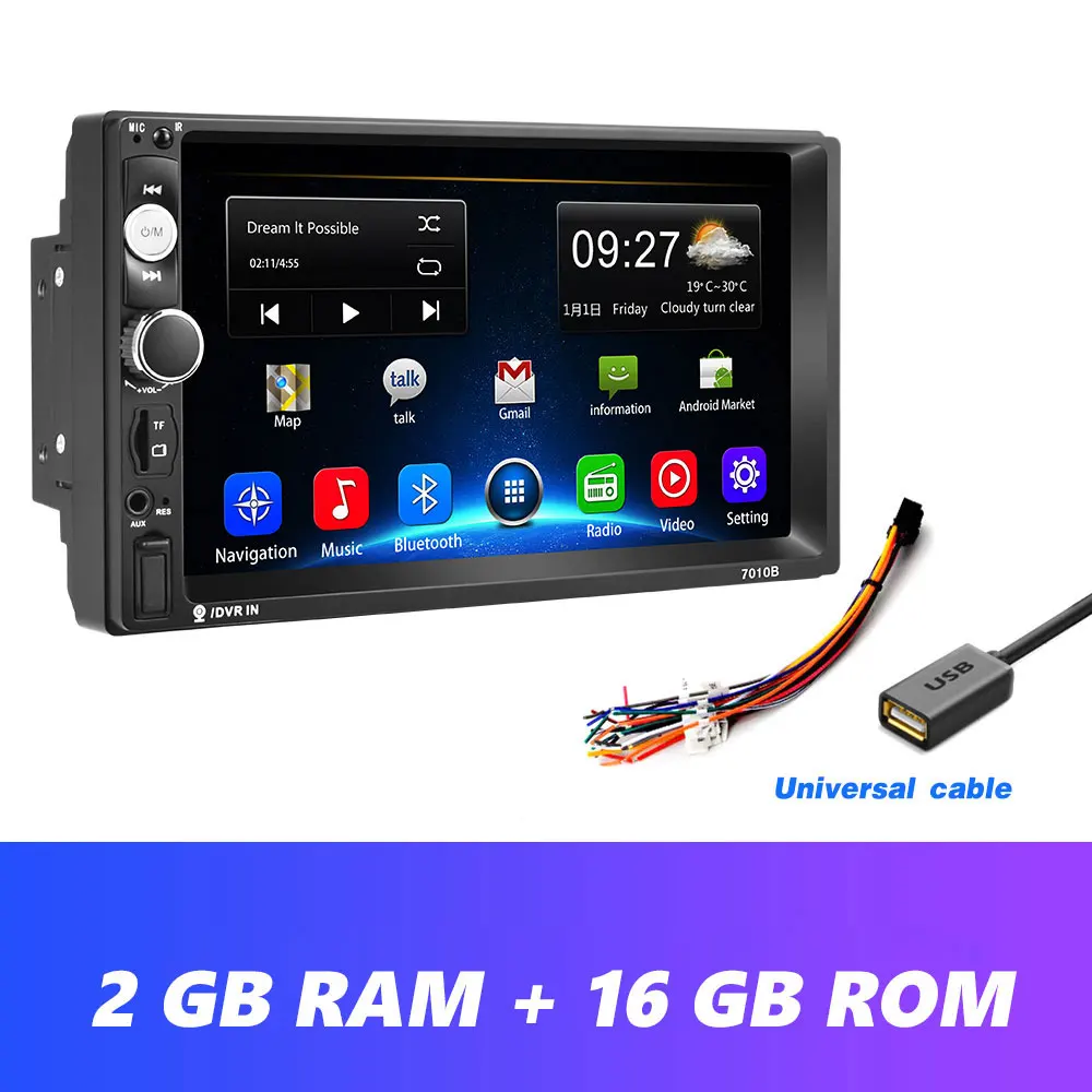 2GB 16GB Only Camecho 2 Din Авторадио " автомобильный мультимедийный плеер Bluetooth автомобильный стерео радио аудио медиа MP5 плеер с IOS/Android зеркальная ссылка - Цвет: 2GB 16GB Only