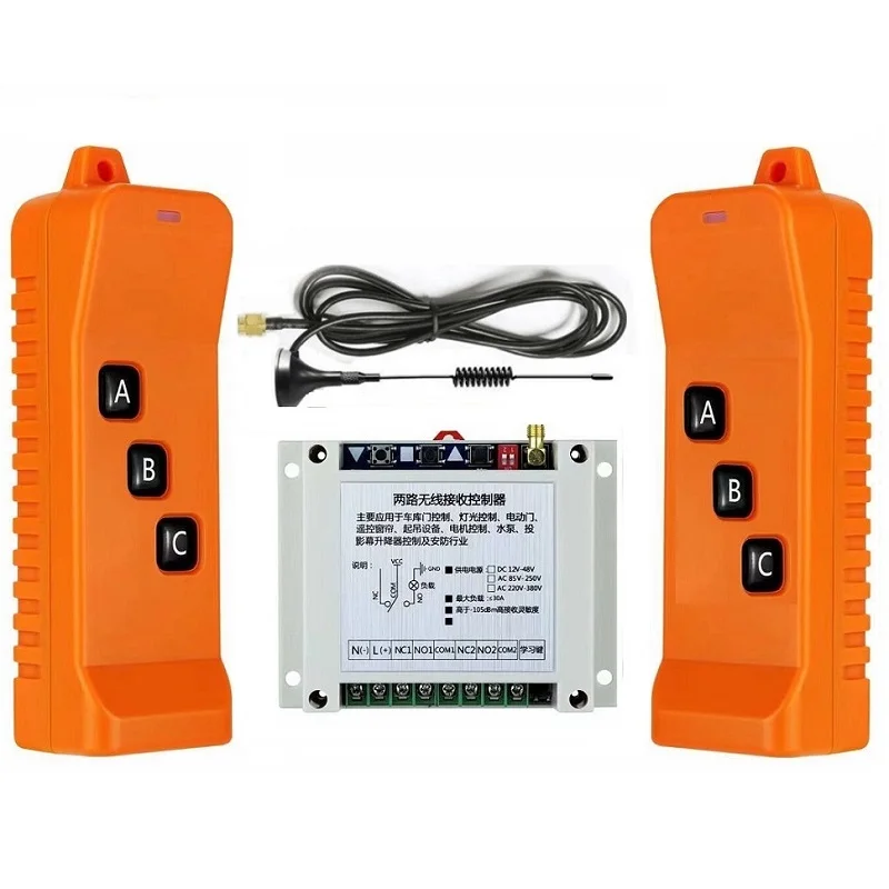 3000W Industrial Sector DC12V 24V36V 48V 2CH RF Wireless Remote Control for high power pump motor lighting Remoter | Электроника