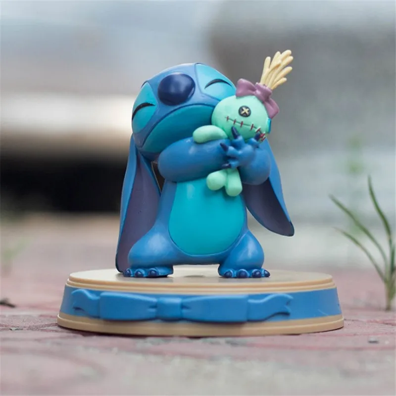 Lilo &amp Stitch Scrump Anime Figure Dolls and Stich Holiday Time PVC Cartoon Model Collection Toy Children Kids Gift | Игрушки и хобби
