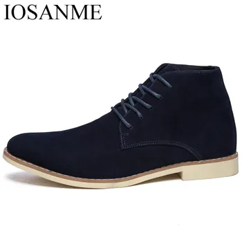 

pointed snow work boots men italian leather dress male footwear elegant high top winter warm brogue vintage oxford shoes for men