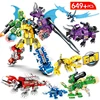 Inglys Dinosaur Transformation Robot Building Blocks Tyrannosaurus Velociraptor Pterosaur Model Bricks Kid Toy For Boy 1