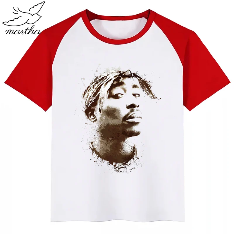 Tupac 2pac/новая футболка для мальчиков рубашки для девочек с милым принтом животных Детская Удобная футболка с круглым вырезом одежда с короткими рукавами для мальчиков и девочек