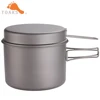 TOAKS Cookware Set Ultralight Titanium Pot Frying Pan Outdoor Camping Titanium Bowl Titanium Cup Picnic 1100ml, 1300ml, 1600ml 3