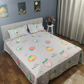 

Twin size 100% soft cotton summer sweat absorption good air permeability bedding sheet pillowcase 3 pcs bed sets