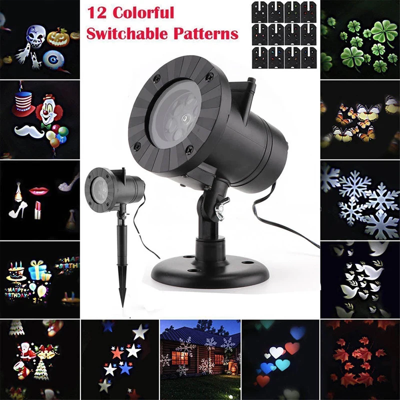 

Christmas Projector Light Laser Lamp Xmas Halloween Party Waterproof Rotating