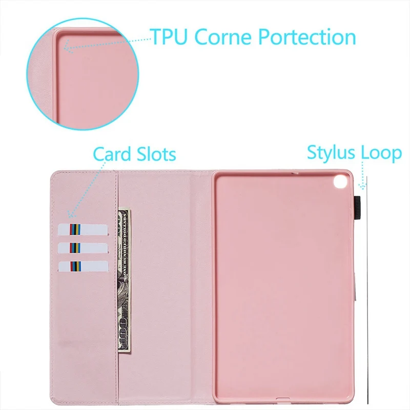 Чехол для планшета samsung Galaxy Tab A 10,1 T510 T515, откидной Чехол из искусственной кожи, силиконовый чехол-подставка для samsung Tab A 10,1
