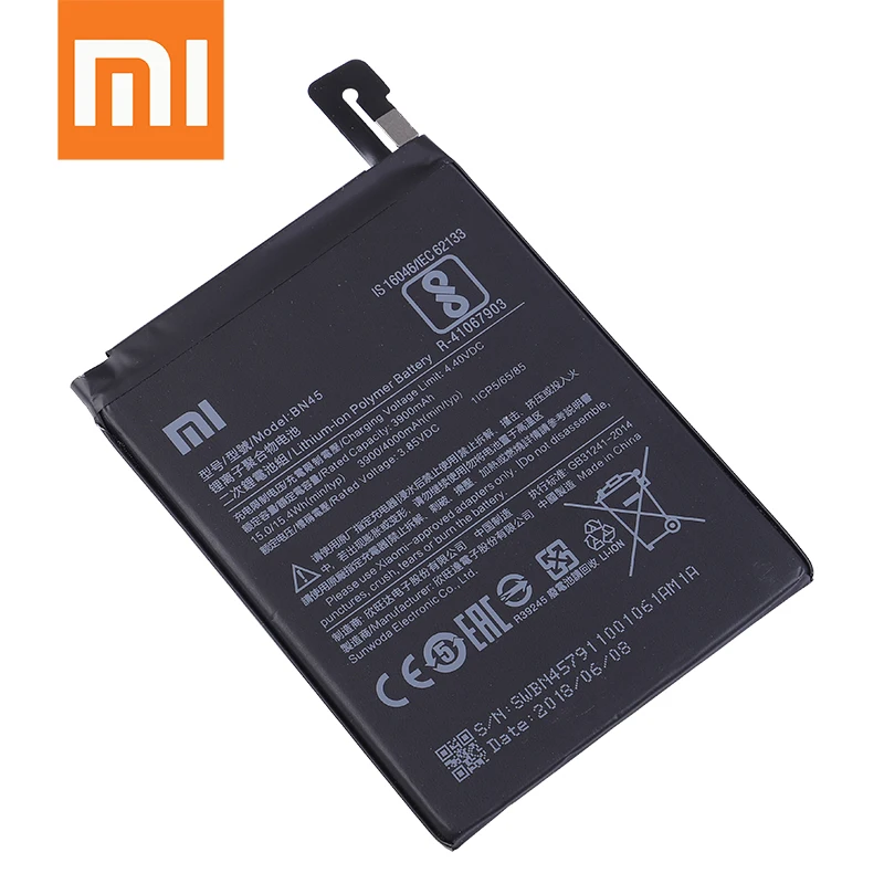 XIAOMI аккумулятор 3900/4000 мАч BN45 для Xiaomi Redmi Note 5 аккумулятор Hongmi Note 5 аккумулятор Акку