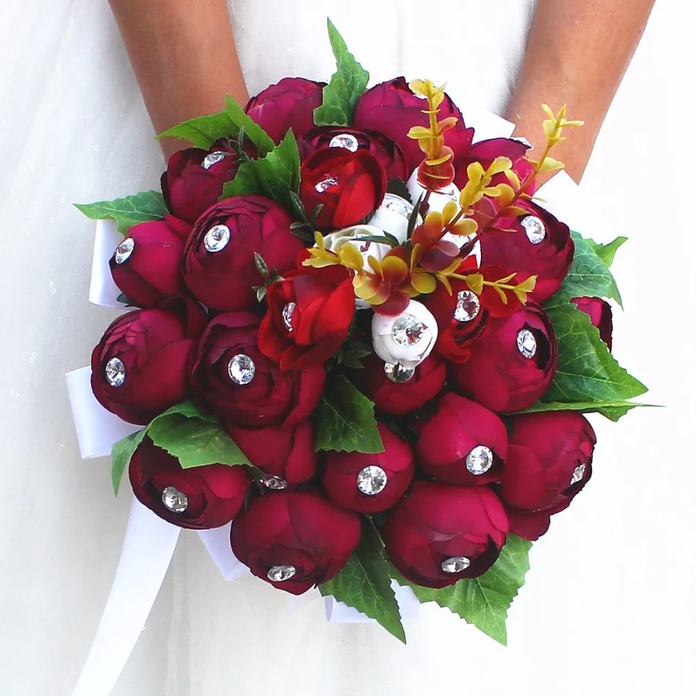 Свадебные букеты невесты Искусственные Свадебные цветы великолепный Кристальный Свадебный букет свадебные аксессуары, букеты SPH92