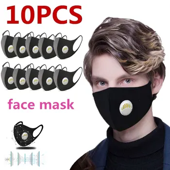 

Unisex Sponge Dustproof PM2.5 Pollution Half Face Mouth Mask Washable Fashion Black With Ventilation Holes Reusable Respirator