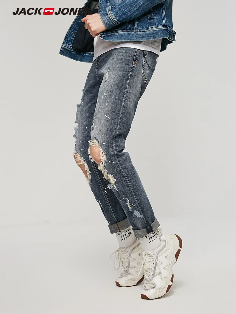 Jack Jones Pria Semprot Cat Ripped 
