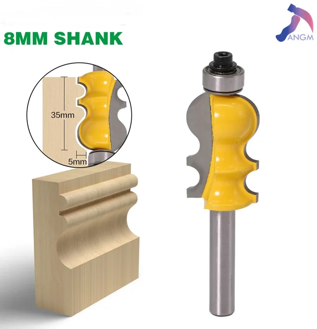 

Wood Milling Cutter Fish Handrail Knife Line Knife Cupboard Flex Knife Carving Machine Cutter Head for Home Gardening Carpentry