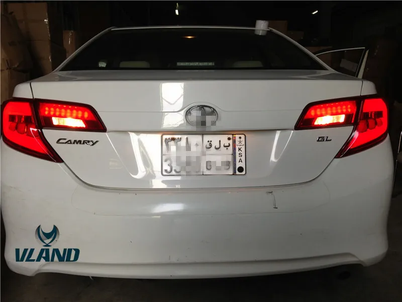 Vland завод для автомобиля задний фонарь для Camry(Ближний Восток тип) светодиодный задний фонарь 2012 2013 с поворотным сигналом+ Обратный Свет