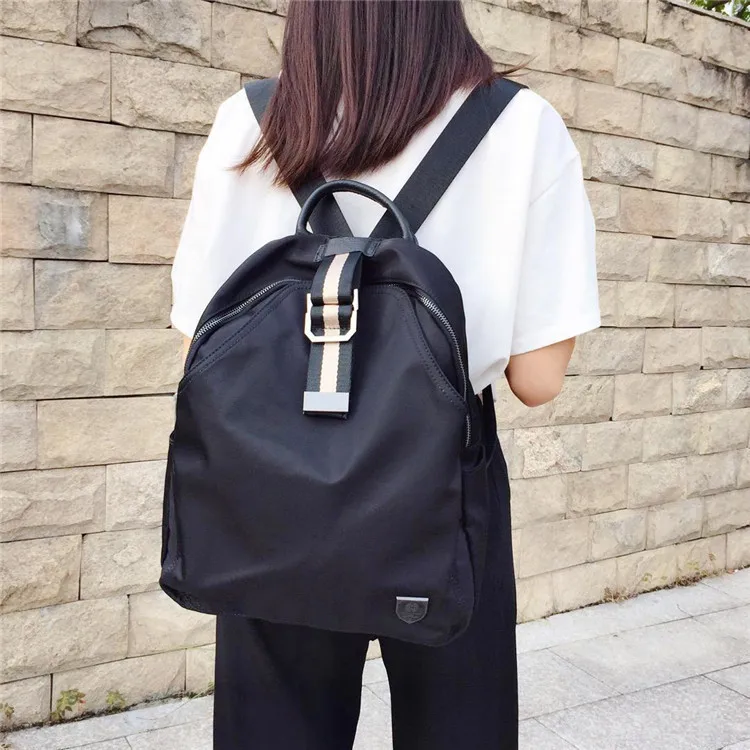 

2019 New Style Backpack Waterproof Polyester Cloth Backpack Anti-Spillage Buckle Schoolbag Casual WOMEN'S Bag